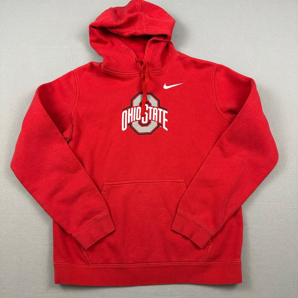 Ohio State Buckeyes Hoodie Men Medium Red Nike NCAA Football Pullover M